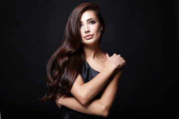 Naklejka premium fashion portrait of young woman with Healthy Hair
