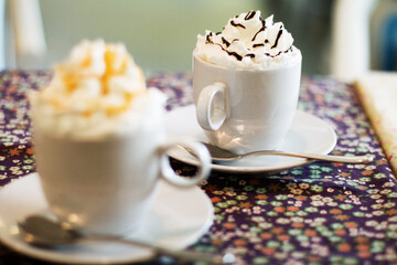 cup of coffee with whipped cream