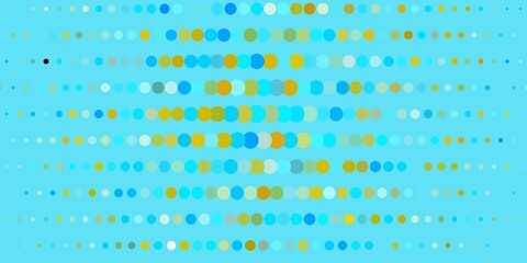 Dark Blue, Yellow vector pattern with spheres. Abstract decorative design in gradient style with bubbles. Design for posters, banners.