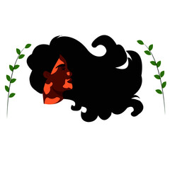 illustration of a woman with vitiligo 