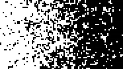 Vector gradient background. Falling pixels. Abstract mosaic.