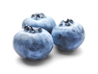 Tasty ripe blueberry on white background