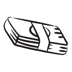 
Banknotes icon design, trendy vector of money 
