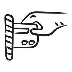 
Hand holding card, trendy vector design of card transaction 
