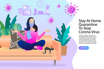 Obraz na płótnie Canvas woman sitting on a sofa ,healthy Protect coronavirus concept.