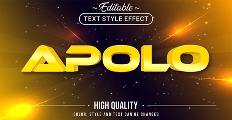 Editable text style effect - Apolo theme style.