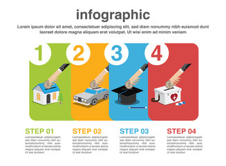 Modern infographic for Business project