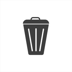 vector recycle bin icon on white background. EPS10