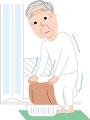 ヒートショックシニア男性