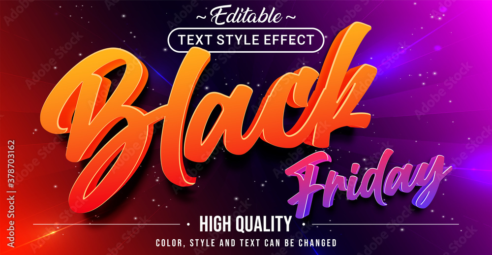 Poster editable text style effect - black friday theme style.