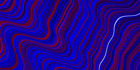 Dark Blue, Red vector backdrop with curves. Colorful abstract illustration with gradient curves. Pattern for websites, landing pages.