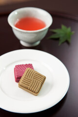korean food, dasik and schizandra tea