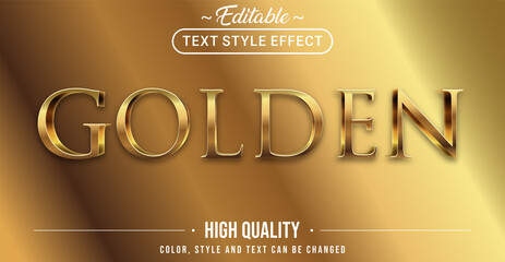 Editable text style effect - Gold theme style.
