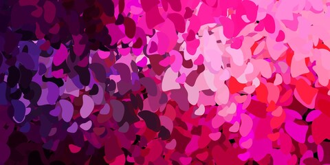 Obraz na płótnie Canvas Dark purple, pink vector backdrop with chaotic shapes.