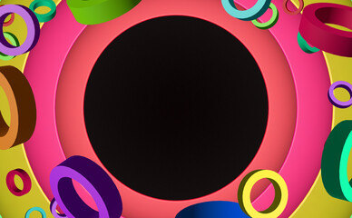 circle background mockup design