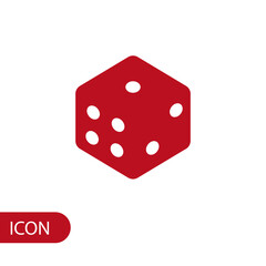 Dice cube. Vector icon