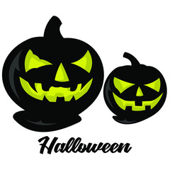 Halloween with a pumpkin template