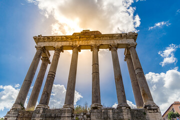 Fototapeta premium Roma ciudad eterna con muchos monumentos en Italia, Europa