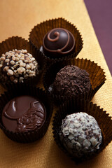 five chocolate truffles