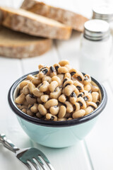 Marinated black eyed beans.