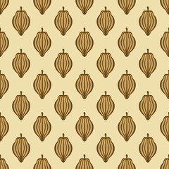 カカオのパターンイラスト