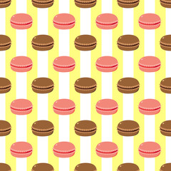 マカロンのパターンイラスト