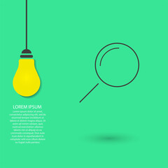 Loupe vector icon , lorem ipsum Flat design