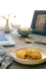 Beautiful composition with sweet homemade pastries