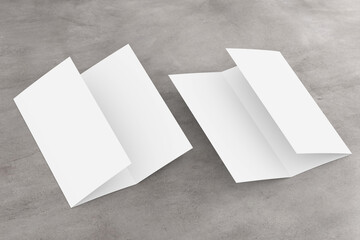 Trilold brochure leaflet presentation mock up