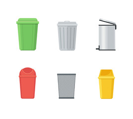 Trash can and dustbin set