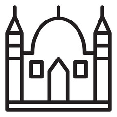 mosque line style icon. suitable for your creative project.
