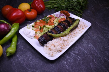 Patlican kebabi, patlican kebap, Auberginen kebap