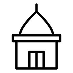 mosque line style icon. suitable for your creative project.