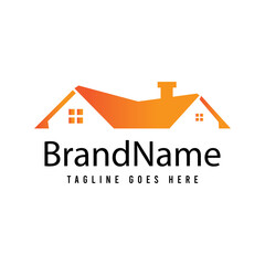 Home house roof top real estate logo vector template.