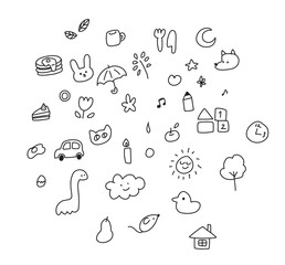 可愛い落書き風イラスト