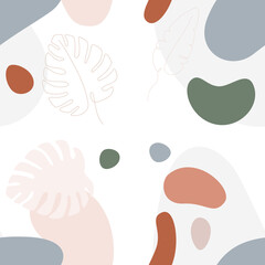 Abstract colorful floral seamless pattern background.Vector illustration of abstract seamless pattern.