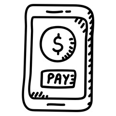 
Dollar sign inside smartphone, concept of electronic payment icon
