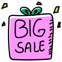 
Big shopping sale icon, editable vector 
