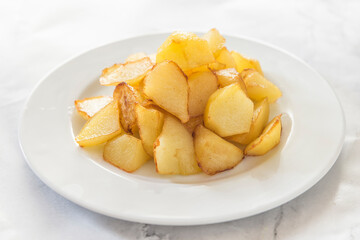 Patatas bravas traditional Spanish potatoes snack tapas