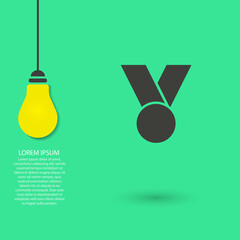 Medal vector icon , lorem ipsum Flat design