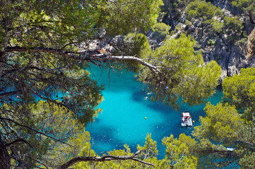 Water recreation in the Calanques National Park, France