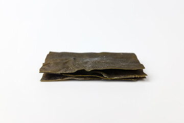 Square kelp on a white background