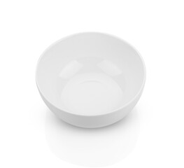 Empty white bowl isolated on white background