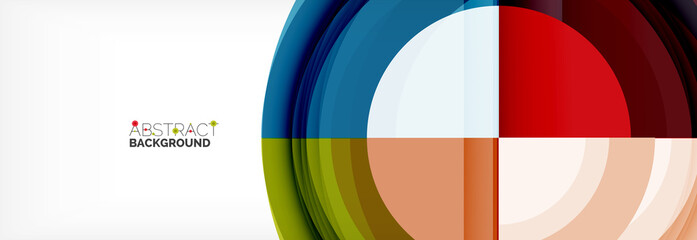 Obraz premium Round shapes, triangles and circles. Modern abstract background