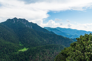 View from Maly Rozsutec hill in Mala Fatra mountains in Slovakia