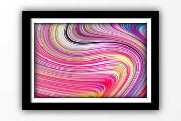 Abstract color bright swirl 3d wave line shape background for poster template