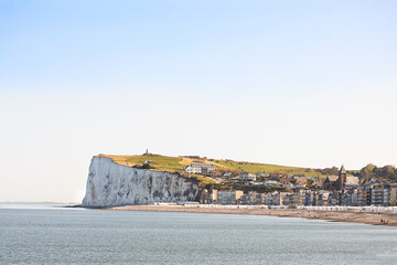 vue de la falaise et de la ville de Mers-les-Bains