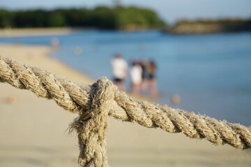 rope on the sea