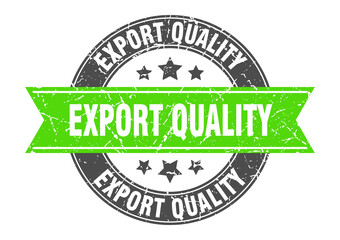 export quality round stamp with ribbon. label sign