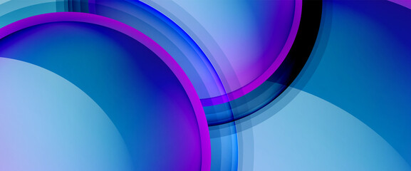 Circles and bubbles abstract background. Fluid liquid round shapes for web banner, app or poster